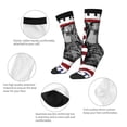 thumbnail image 3 of KLL Home Of The Free Because Of The Brave Print Cool Socks Men's Women's Crew Socks Funny Crazy Novelty Stockings, 3 of 6