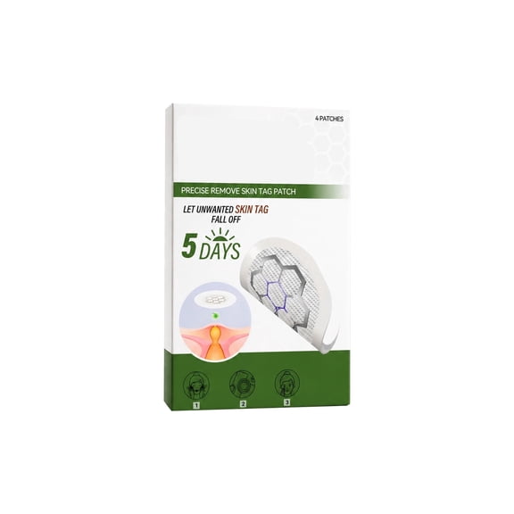 RAGUPEL Microneedle Magnesium Skin Tag Patch 4 Pack Gentle Cleansing Long Lasting for All Skin Types Home Use