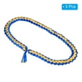 thumbnail image 3 of Uxcell 47 inch Graduation Leis 3 Pcs Graduation Ribbon Leis Graduation Money Leis Class Bright Color DIY Blue and Gold, 3 of 5