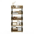 thumbnail image 5 of Furinno Turn-N-Tube 5-Tier Freestanding Multipurposes Display Rack, Flagstaff Oak/Black, 5 of 6