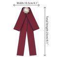 thumbnail image 2 of INSPIRE CHIC Women's Bow Brooches Pre-Tied Ribbon Brooch Pin Bow Tie Burgundy, 2 of 4