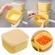 thumbnail image 2 of Contenedor de almacenamiento de alimentos Organizador de rebanadas de queso Ahorra espacio Apilable Práctico Estuche hermético transparente para contenedores de alimentos, 2 of 7