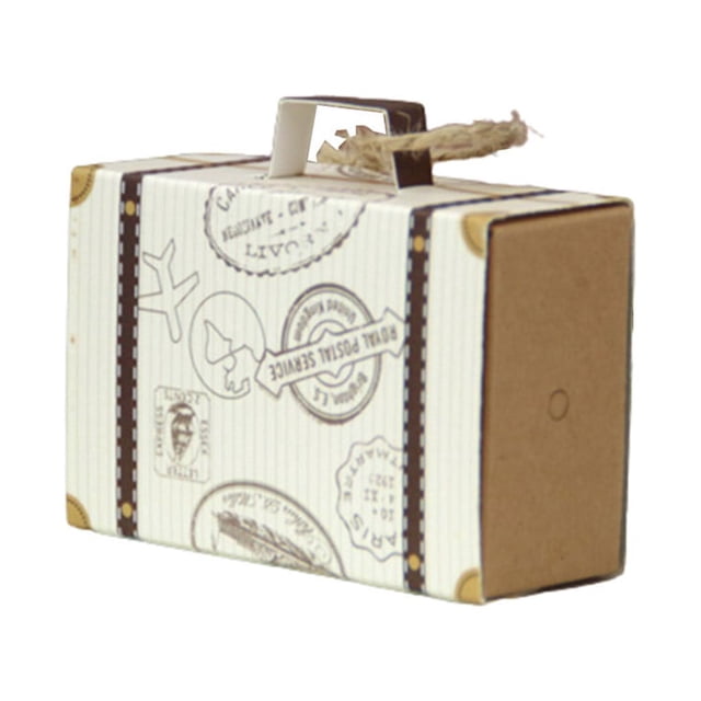Mini Maleta de Viaje Monstrate 50 Piezas Cajas de Dulces Aperitivos de Papel Caja de Regalo de Boda