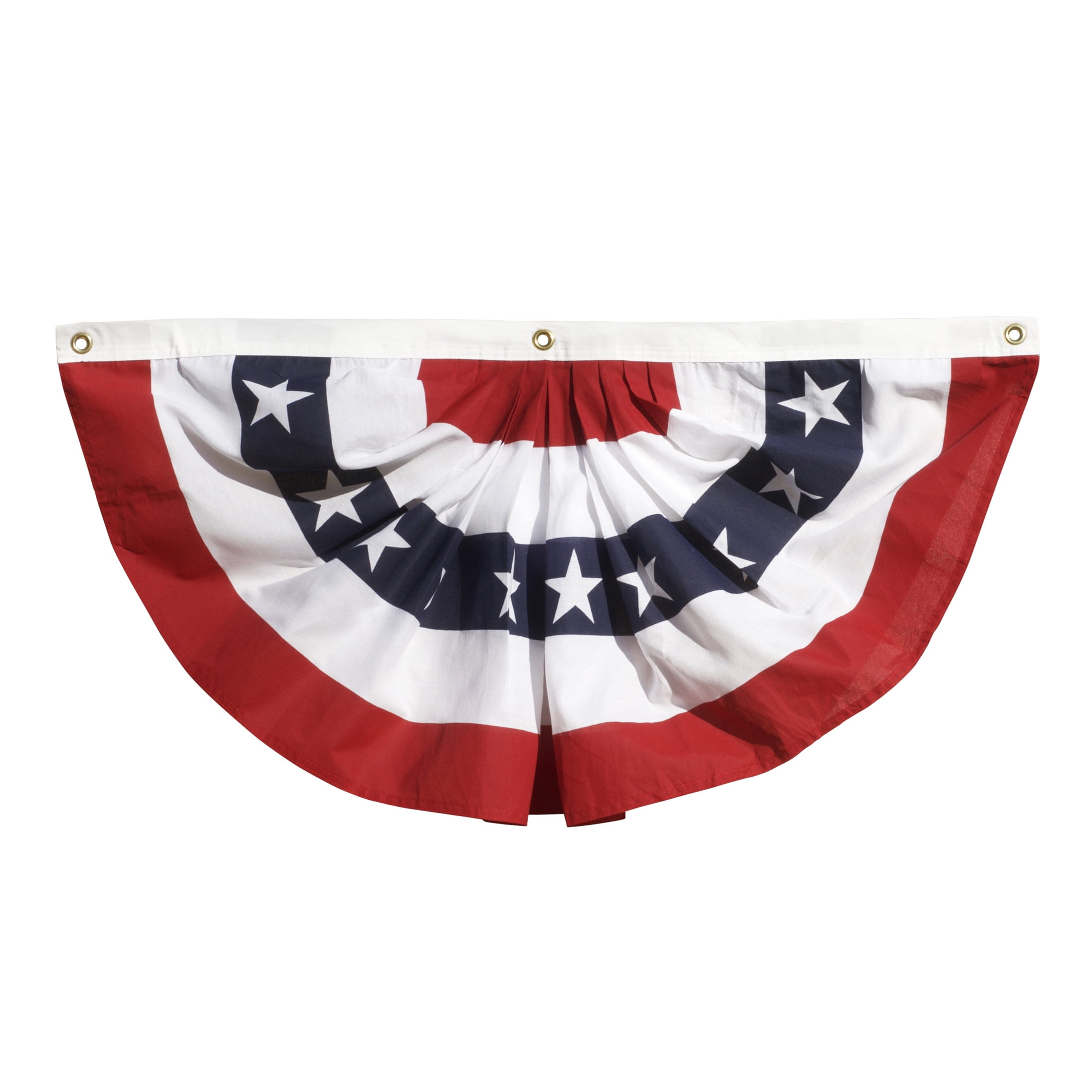 Nylon Pleated USA American Fan Flag Banner Bunting 3’ X 6’ 