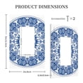 thumbnail image 3 of KLL Blue Watercolor Pattern Electrical Outlet Covers, 3" x 5" 1 Pack Electric Receptacle Plug Covers for Decorator Receptacle Outlet & Switch-Style U, 3 of 6