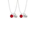 thumbnail image 2 of Delight Jewelry 12mm Crystal Rivoli - Red Mother & Daughter Heart Necklaces (Set of 2), 19"+2", 2 of 4