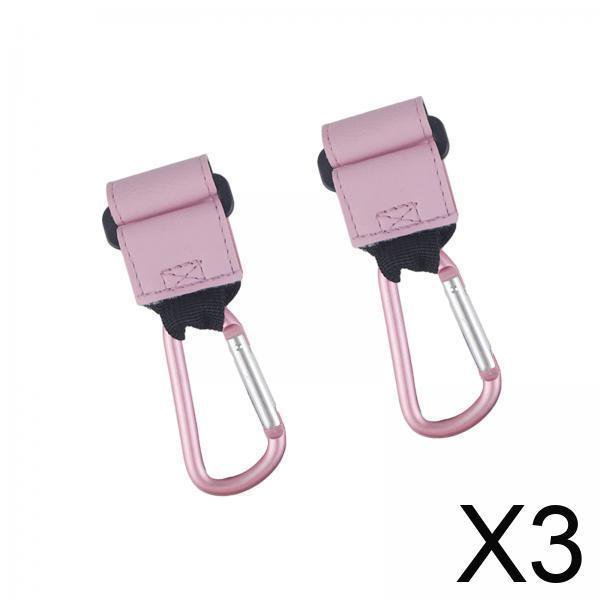 Ganchos Para Cochecitos De Bebé, 3 X 2 Unidades, Para Colgar Bolsos, Bolsos, Color Rosa