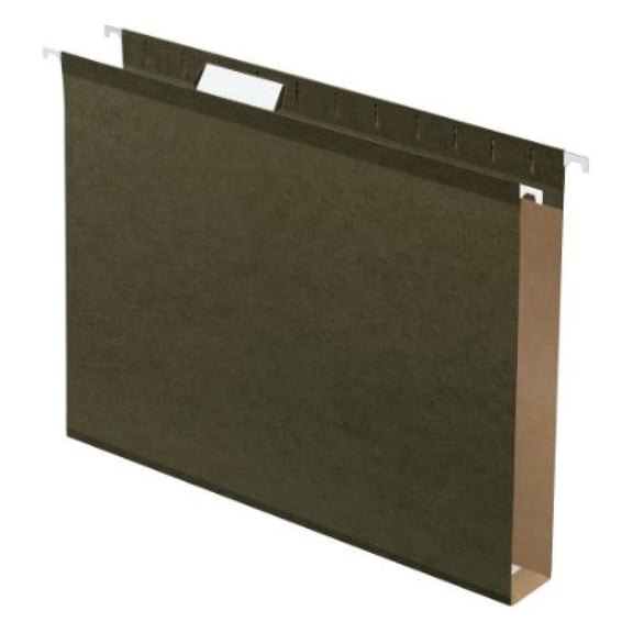 Pendaflex Extra Capacity Reinforced Hanging File Folders, 1", Letter Size, Standard green, 1/5 Cut, 25/BX (4152X1)