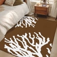 thumbnail image 4 of 3'x5' Area Rugs, Coral Brown Indoor Outdoor Area Rug for Living Room Bedroom, White Coastal Ocean Marine Nautical Beach Washable Bathroom Rugs Kitchen Floor Carpet Mats Home Decor Aesthetic, 4 of 8
