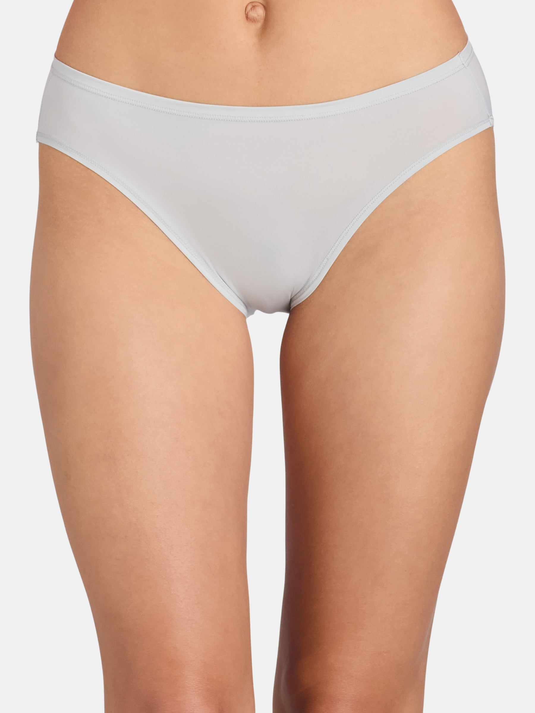 Joyspun Women's Microfiber Bikini Panties, 6-Pack, Sizes XS-3XL