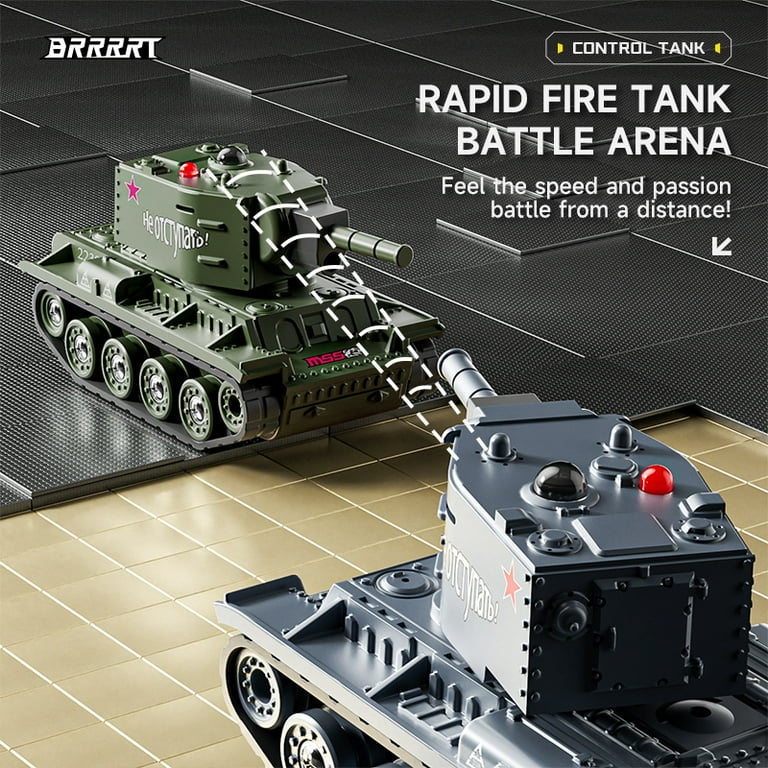BRRRRT 1/64 Mini RC Tank, Remote Control Military Vehicles, Army