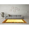 thumbnail image 3 of Ahgly Company Indoor Rectangle Abstract Yellow Contemporary Area Rugs, 7' x 9', 3 of 4