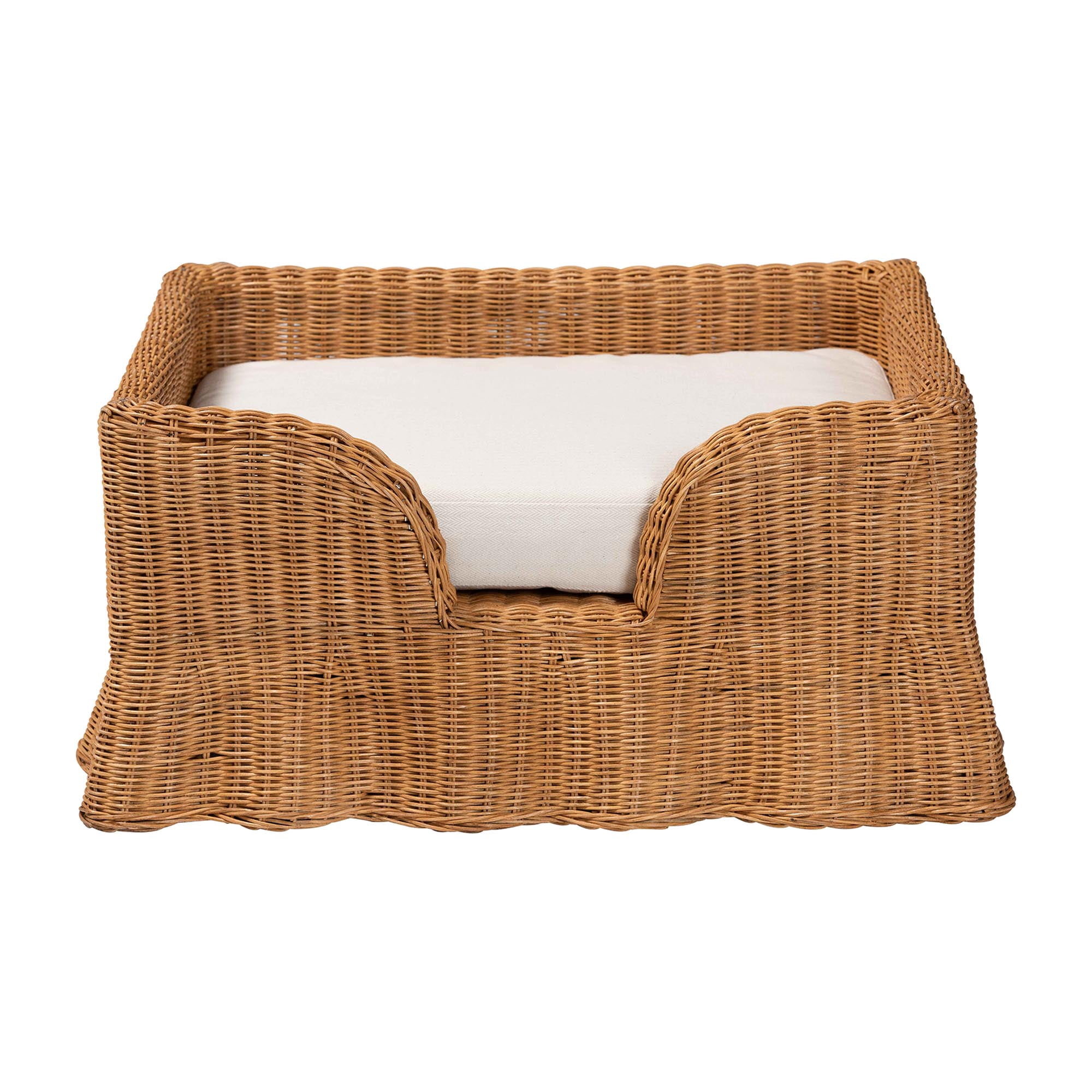 bali & pari Belita Boho Pet Bed, 30.2" W, Light Honey