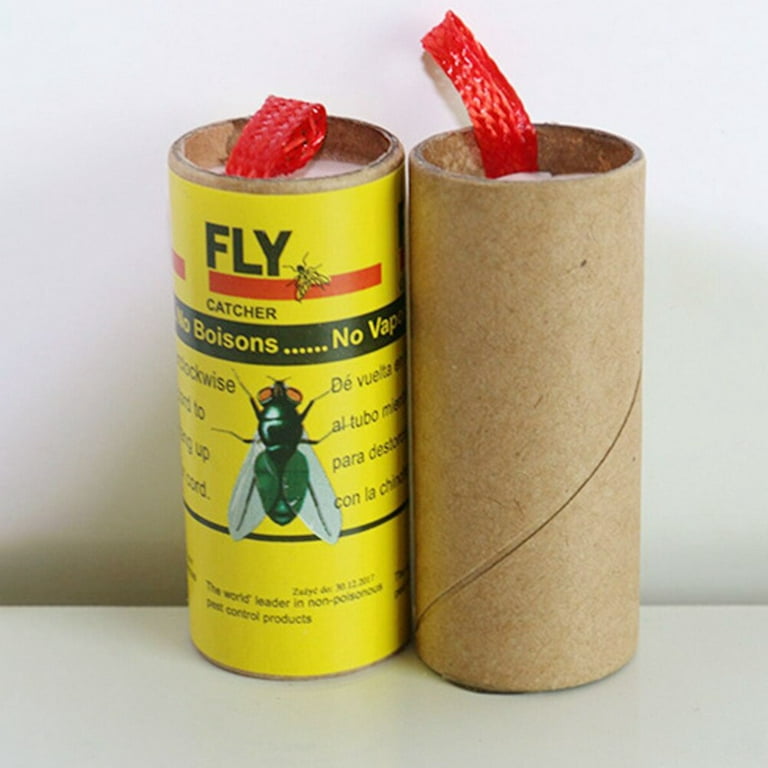 4pcs Fly Sticky Paper Strip Ribbons Roll Flies Insect Mosquitoes Killers Strong Glue Flying Insect Bug Mosquitos Catcher, Other