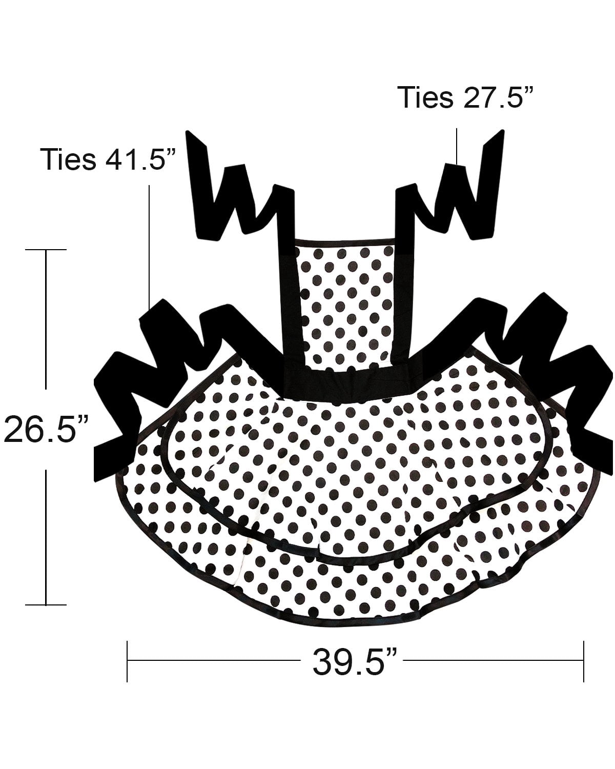 Wrapables Classic Vintage Apron, Sexy Cooking Apron, Black Dot