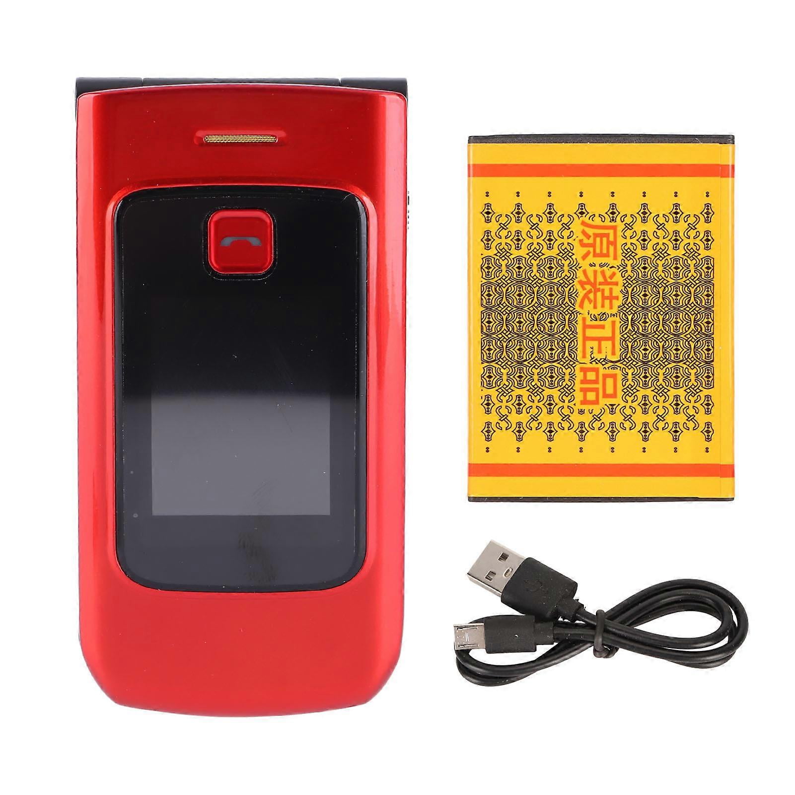 Senior Mobiele Telefoon, Grote Knop Luide Stem Dual Card Dual Standby 2G Multifunctionele Mobiele Telefoon, One Touch SOS 6800 Mah Telefoon met Grote Capaciteit voor Oudere Mensen(zwart