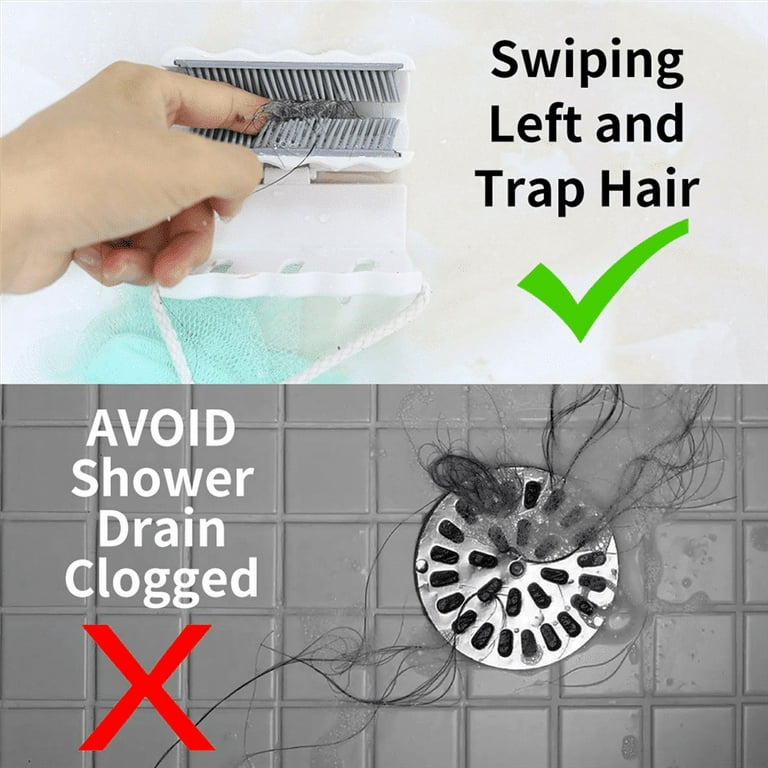 SNOWINSPRING Shower Hair Catcher Wall,Hair Catcher for Shower,Hair