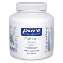 Pure Encapsulations Calcium (Citrate) - Supplement for Bone, Teeth, Colon, and Cardiovascular Health Support* - With Premium Calcium Citrate - 180 Capsules