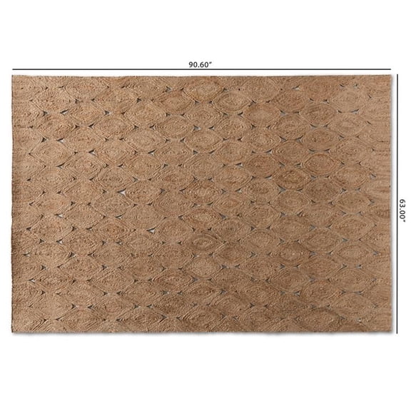 Baxton Studio Addis Modern and Contemporary Handwoven Hemp Area Rug