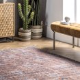 thumbnail image 5 of nuLOOM Sariyah Printed Floral Machine Washable Area Rug, 7' 10" x 10', Rust, 5 of 10