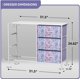thumbnail image 3 of Songqin Dresser with 6 Drawers Fabric Storage Tower Organizer – Steel Frame, Wood Top, Easy Pull Bins for Bedroom, Closet, Hallway, Office-Purple Tie Dye, 3 of 13