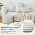 thumbnail image 2 of Qucyy For Sofa Bedroom Set Striped Linen Decorative Modern Style Pillowcase 24x24 Inch, 2 of 5