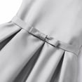 thumbnail image 4 of LEKWK Girls Satin Maxi Dress Sleeveless Crewneck Bow Waist Flowy Dress Teen Elegant Pleated A-Line Gown Performance Party Birthday Wedding Guest 0-15Y, 4 of 6