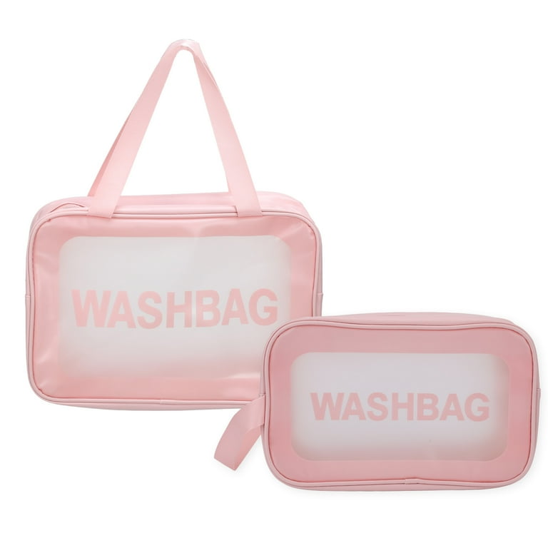 Dekaim Neceser Transparente para Maquillaje Transpirable Ligero portatil Transparente Neceser para Mujer nina Grande Mediano Rosa Walmart
