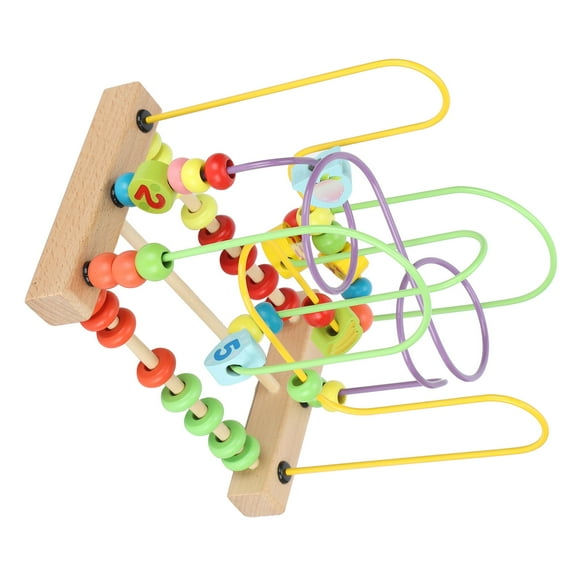 Wooden Educational Circle Toy, Bead Maze Toy For Toddlers Toddler Sensory Toy Wooden Bead Maze, Light And Soft For Boys Girls Baby Gifts Indoor Games
