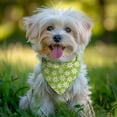 thumbnail image 2 of Dog Bandana 1 Pack,Green Daisy Flower Pattern Bandanas for Dogs,Cat Bandana,Small/ Large Dog Bandana 2 Size,Dog Bandanas Girl Boy, 2 of 6