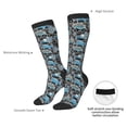 thumbnail image 4 of Pofeuu Blue Excavator Print Stockings, Adult Running Hiking Socks for Youth and Adult, 4 of 6