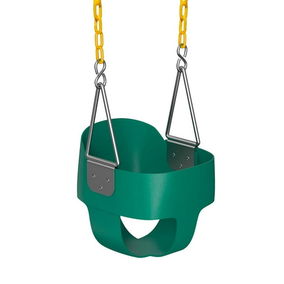 Jungle Gym Kingdom - Columpio para niños pequeños, resistente, respaldo alto, asiento de columpio co multicolor