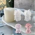 thumbnail image 5 of 2 Pack Dog Silicone Mold - 3D Animal Candle/ Resin/ Clay Molds Kit, Reusable Pet Crown Dog Candle Wax Resin Casting Molds for DIY Crafts Home Decor(No crown on top of head), 5 of 8