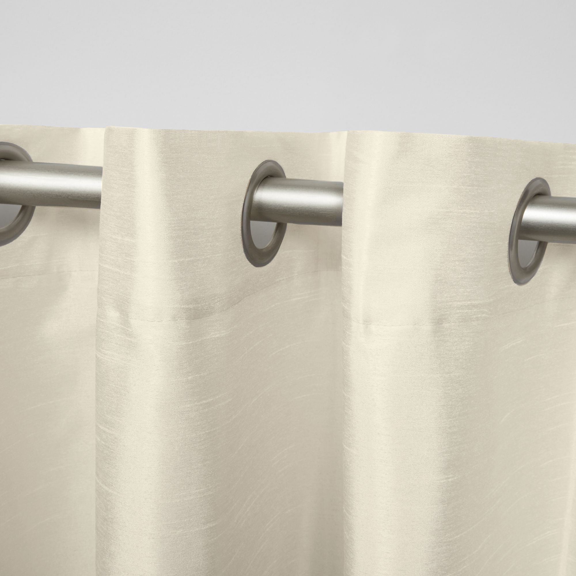 Exclusive Home Chateau Striped Faux Silk Grommet Top Curtain Panel Pair, 54"x63", Burgundy Taupe