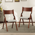 thumbnail image 3 of Magshion Foldable Dining Chairs Set of 2, Bistro Chair with Wooden Back and Padded Seats for Kitchen Wedding Picnic, Beige, 3 of 9