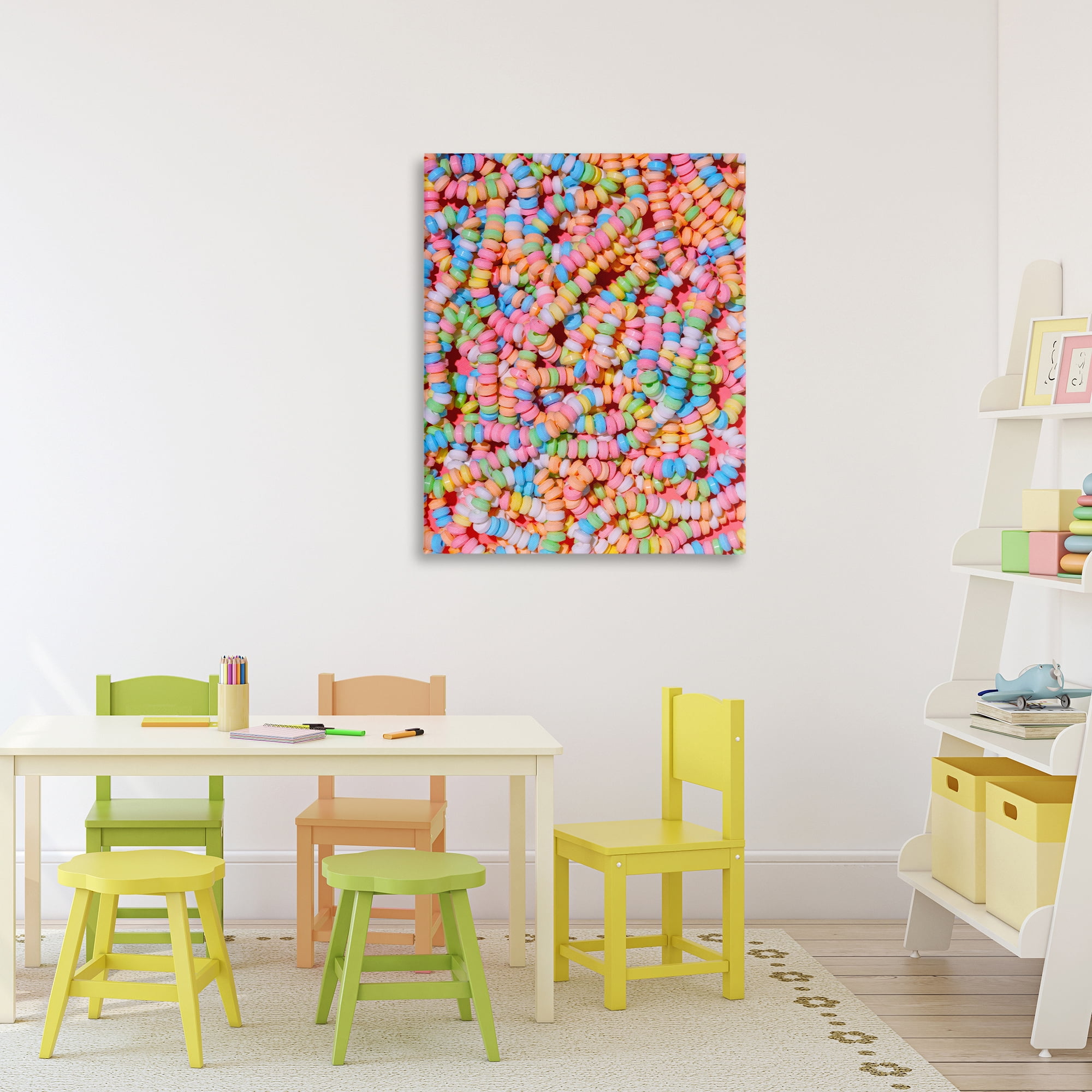 Stupell Industries Pastel Candy Necklace Canvas Wall Art, design by LISH Creative