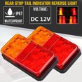 thumbnail image 1 of Rear Tail Light 2Pcs Dual Color 10 LED Truck Trailer Light Rear Brake Stop Turn Signal Tail Lights Warning Lamp, 1 of 9