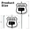 thumbnail image 2 of Please Do Not Block Mailbox (5 Pack) 12 inch X 12 inch Shield Shaped Commercial Grade Plastic Signs with Aluminum Mounting Stakes Weather Resistant Made in the USA, 2 of 8