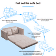 thumbnail image 4 of BALUS Loveseat Sleeper Sofa, Convertible Futon Sofa Bed with Pull out Couch and Fold out mattress, Beige, 4 of 9