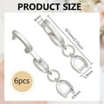 thumbnail image 2 of 6 Pcs Real Platinum Plated Necklace Extender 0.73x0.23inch Foldover Extension Chain Clasps Necklace Extensions Closure End Caps for Bracelet Jewelry Making DIY Finding DIYDIY, 2 of 9