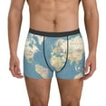 thumbnail image 1 of Fotbe World Map Calzoncillos Tipo Boxer con Bolsa de Soporte Total para Hombre, X-Temp Fresco, Transpirable y de Secado Rápido-Large, 1 of 5