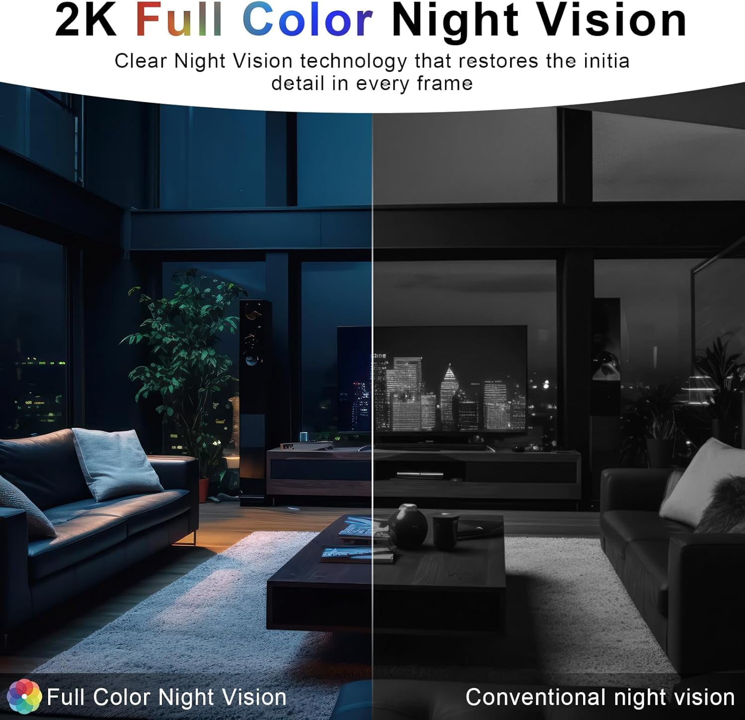 Indoor Camera 2K 5G/2.4Ghz WiFi Home Security, Baby/Pet/Robot Camera with Phone App Motion Detection, Color Night Vision, Siren Alarm, Two-Way Talk, Human Detection