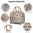 thumbnail image 4 of Lunch Bag Lunch Box for Women Reusable Insulated Lunch Cooler Bags,Large Capacity for Work Travel Picnic,Water-Resistant Coffee Lunch Tote Bag Gifts for Woman Mom Beige, 4 of 6