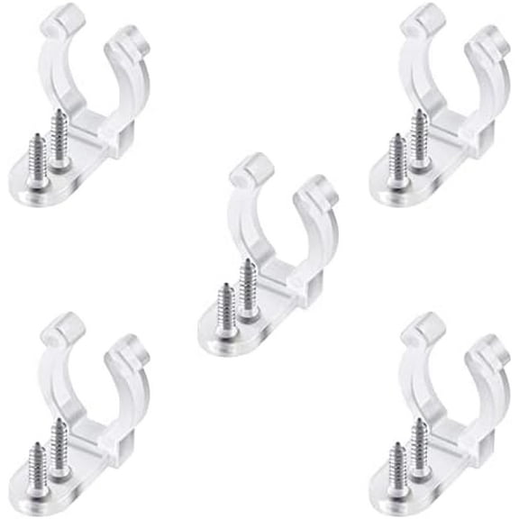 50 Pack Rope Light Clips Clear- Heavy Duty 1/2 Inch Invisible Mounting Clips for Outdoor Christmas Lights, Party LED Strips, Deck, Brick (with 100 Screws)$$Home Decor, Kitchen, & Other
