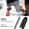 thumbnail image 4 of Samsung Galaxy S24 with Card Holder - Wallet Phone Case Galaxy S24 Hold 1-2 Cards for Women Men - Protective Soft Silicone Card Case for Samsung Galaxy S24 Gray, 4 of 16