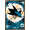 Bronze Framed Version, variant on NHL San Jose Sharks - Maximalist Logo 23 Wall Poster, 22.375" x 34"