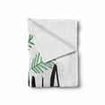 thumbnail image 2 of Aloha Soft Flannel Fleece Throw Blanket, Summer Pattern of Inky Text and Tropic Simple Leaves Oceanic Beach Design, Cozy Plush for Indoor and Outdoor Use, 50" x 70", Charcoal Grey Green, by Ambesonne, 2 of 6
