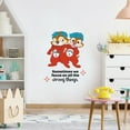 thumbnail image 2 of Wrong Things Thing Twins Life Quote Cartoon Quotes Decors Wall Sticker Art Design Decal for Girls Boys Kids Room Bedroom Nursery Kindergarten Home Decor Stickers Wall Art Vinyl Decoration (40x35 inch), 2 of 2