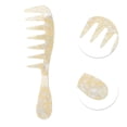 thumbnail image 3 of Unique Bargains 1 Pc Long Handle Wide Tooth Comb Yellow Acetate Sheet, 3 of 6