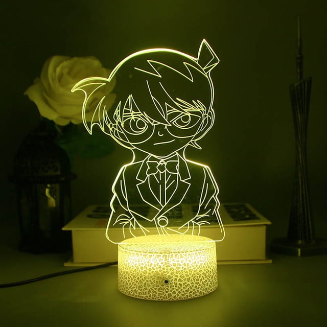 Lámpara decorativa de anime Night Light 3D Illusion Detective Conan